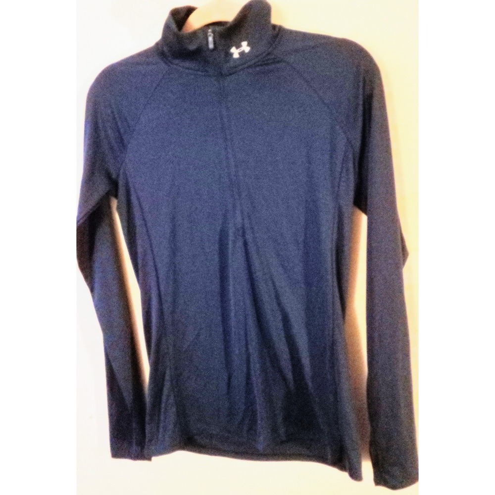 Under Armour HeatGear Women's Dark Teal 1/2 Zip Activewear Pullover, Small